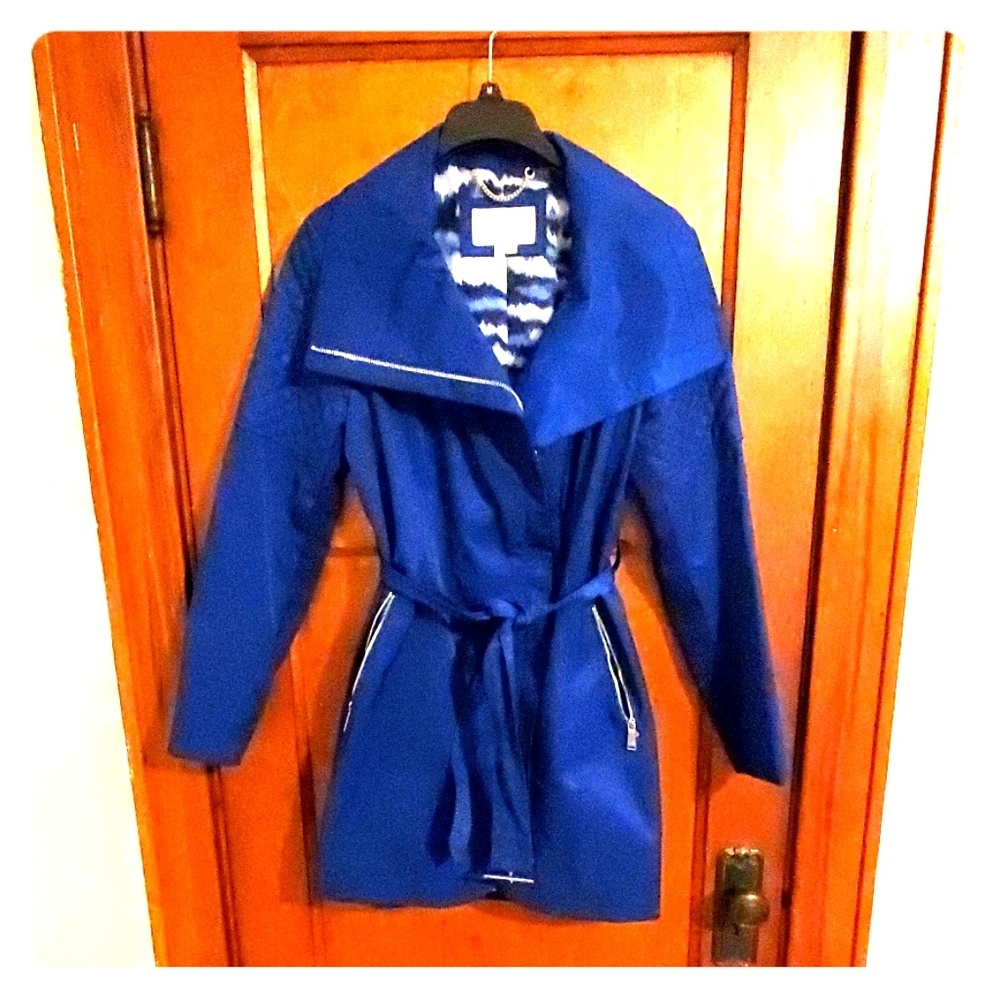 BCBGeneration Belted Blue Trench Coat